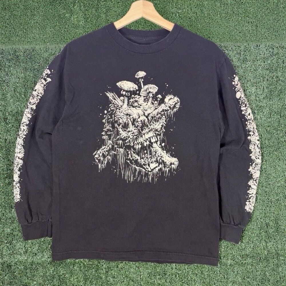 Lurking Class By Sketchy Tank Long Sleeve Mens Size M T-Shirt Skull Grunge Skate